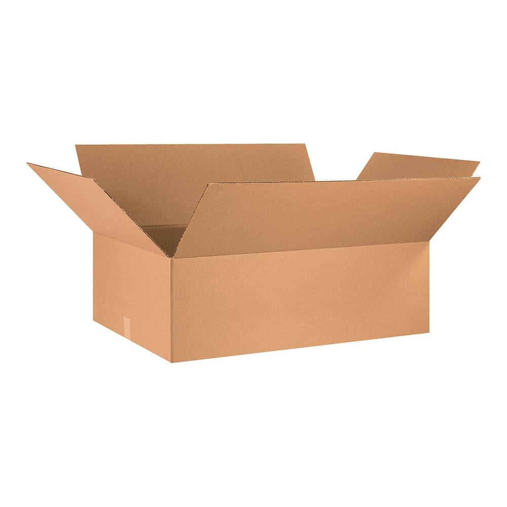A brown Box Partners™ carton with four open flaps, viewed diagonally 36 x 24 x 12" Corrugated Boxes